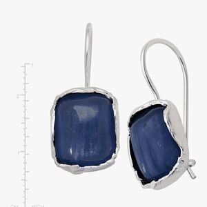 Silpada Silver Earrings with Rich Blue Accents